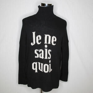 Zadig & Voltaire ALMA JNSQ Je Ne Sais Quoi Wool Sweater Black Sz Small